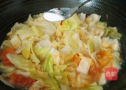 番茄炒莲花白的做法图解9