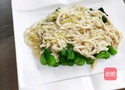 鸡丝扒郊菜的做法图解3