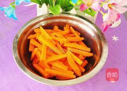胡萝卜炒豆角的做法图解2