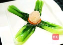 碧绿蒸肉丸的做法图解3