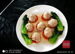 碧绿蒸肉丸的做法图解4