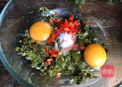 红椒香椿鸡蛋饼的做法图解5