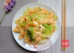 猪油炒长油方包菜的做法图解7