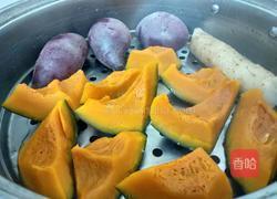 蒸紫薯山药南瓜的做法图解5