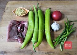 线椒灌肉的做法图解1